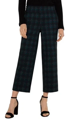 Liverpool Mabel Pull-On Crop Straight Pants Women's XS PETITE Tartan Plaid NWT - Image 1 of 4