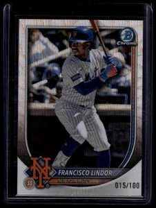 2025 Bowman Chrome #59 Francisco Lindor Wave #/100 - Picture 1 of 2