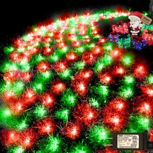360LED Christmas Net Lights, 21ft x 5ft Mesh Lights Outdoor Green Wire 8 Mode... - Bild 1 von 6