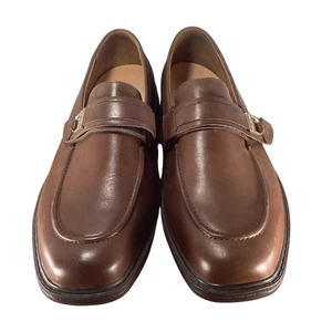 Zapatos sin cordones DR Comfort para hombre de cuero marrón con hebilla anchos 13 W - Imagen 1 de 8