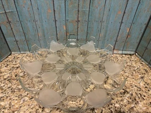 De colección Pedestal Pie Plato Pastel Soporte Floral Corona Preciosa Base Vidrio - Imagen 1 de 5