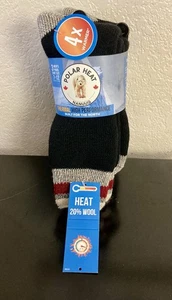 Polar Heat Nanuuq Premium Wool Thermal Socks 3-pack Men's Size 7-12 NEW - Picture 1 of 5