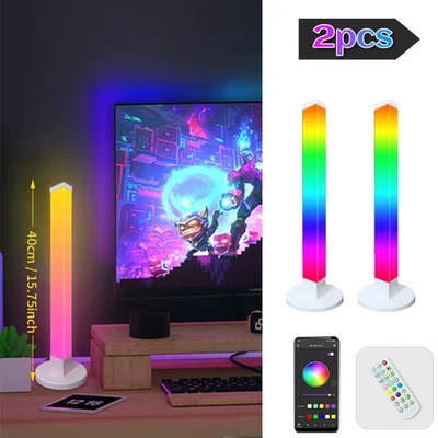 Lâmpada de assoalho de canto inteligente regulável controle APP RGB LED moderno suporte de iluminação humor  - Imagem 1 de 4
