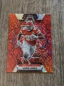 2023 Panini Mosaic CHRIS JONES Red Sparkle Prizm #114 Kansas City Chiefs SSP - Picture 1 of 10
