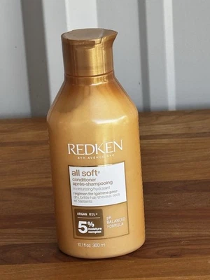 Condicionador Redken All Soft 10,1 fl oz óleo de argan + fórmula equilibrada com pH - 5% argan - Imagem 1 de 4