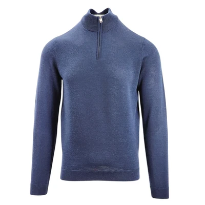 M&S JAEGER Merino Wool Rich with Silk Zip Up Men's Jumper RRP £70.00 UK Size S - Image 1 of 4