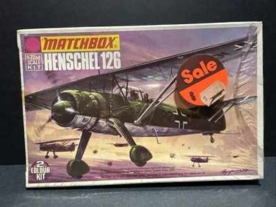 1/72 SCALE MATCHBOX HENSCHEL HS 126 RECONNAISSANCE AIRCRAFT VINTAGE MODEL KIT - Image 1 of 4