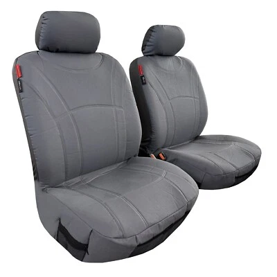 For Mercedes-Benz ML Series Car Front Seat Covers Grey Cotton Canvas 2PCS - Image 1 of 4