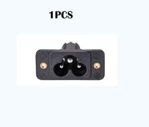 1 Stück C6 Panel Mount Stecker Adapter IEC 250V 2,5A/5A 3-Pin Steckdose Buchse - Bild 1 von 3