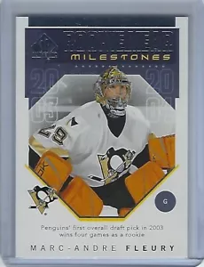 2018-19 SP Authentic Rookie Year Milestones #RYM-MF Marc-Andre Fleury - Picture 1 of 2