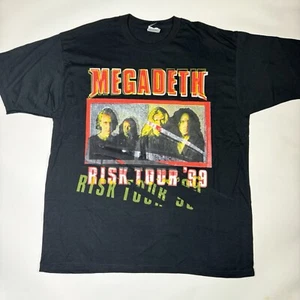 Camicia Vintage Megadeth Risk Tour 99 Rara Errata Stampa Taglia XL Mai Indossata Campione Shirt? - Foto 1 di 21