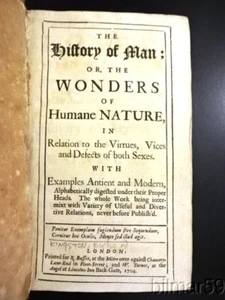 1704 THE HISTORY OF MAN OR THE WONDER OF HUMAN NATURE DEFECTS OF SEXES - Picture 1 of 4