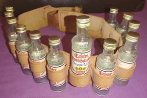 DDR Leder Gürtel mit kleinen Schnapsflaschen - Holster für 12 Schluckis VINTAGE - Bild 1 von 4