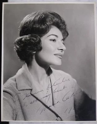 Stunning Maria Callas signed large org 1963 press photograph signature autograph - Image 1 of 4