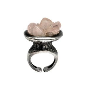 RARO De Colección 1970 S’PALIU Español Modernista Brutalista Esterlina ESPORA Anillo Declaración - Imagen 1 de 8