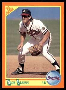1990 Score Rookie & Traded Nick Esasky Atlanta Braves #3T