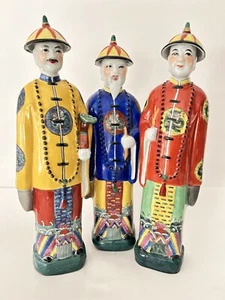 Porcelain Chinese Qing Dynasty Emperor KangXi Statue Figurine Hand Painted - Picture 1 of 24