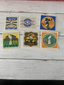 LOT (6) 1986 NFL SUPER BOWL VINTAGE GEDENKAUFKLEBER SET - KOSTENLOSER VERSAND - Bild 1 von 10