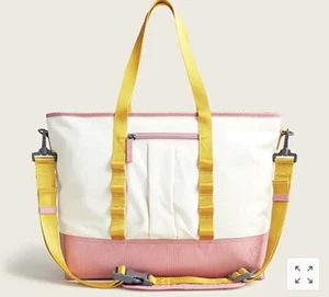 NWT J.Crew Medium Montauk tote in recycled nylon - WHITE ROSE GOLD - Picture 1 of 10