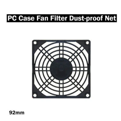 Neu 92mm PC Computer-Chassis Fan Fall Sieb Staubschutzfilter Schwarz - Bild 1 von 4