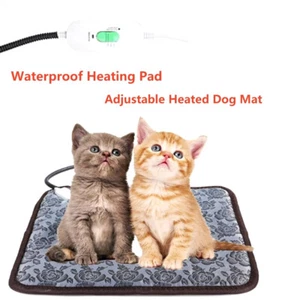 Almohadilla térmica ajustable para gato perro mascota calentador eléctrico cama impermeable - Imagen 1 de 16