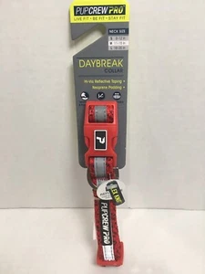 Collar reflectante PupCrew Pro Daybreak mediano, relleno de neopreno rojo rápido NUEVO - Imagen 1 de 5