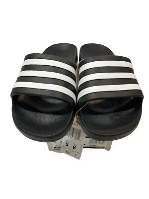 Sandalias Adidas Adilette Aqua Unisex Negras Deslizables Talla 6 Para Mujer, Talla 5 Para Hombre Foto 1 de 4