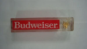 De colección clásico Budweiser mango de cerveza barril acrílico transparente publicidad hombre cueva - Imagen 1 de 11