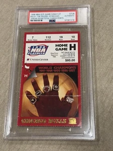 Michael Jordan 1998 35.000 puntos de carrera totales boleto Bulls PSA rojo - Imagen 1 de 3