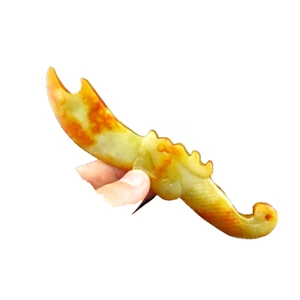 China,old  jade,Hongshan culture,collectibles,rare Animal head dao,pendant A(32) - Picture 1 of 5