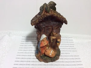 NATIVITY FIGURINE New Holy Family Mary, Joseph and Baby Jesus Resin 5" by 2-1/2" - Picture 1 of 2