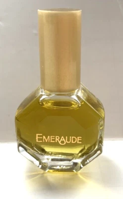 Perfume Emeraude Coty Mini Facetado Viaje .125 OZ 3.7 ml Años 90 Ámbar Leñoso Cítrico Foto 1 de 3