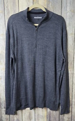 Smartwool Sweater Men Extra Large Gray Kiva Ridge Half Zip Long Sleeve Merino XL - Image 1 of 4