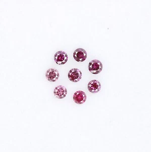 0,35 KT runder Brillantschliff dunkelrosa behandelter Diamant für Verlobungsring - Bild 1 von 12