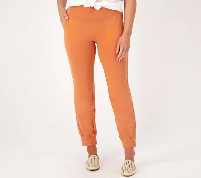 Women with Control L Reg Cotton Jersey SMOOTH & SLEEK Pant Adobe Sunset QVC 5852 - Image 1 of 4
