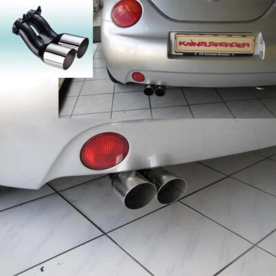 CUBIERTA ESCAPE DOBLE TUBO CROMADO VW NEW BEETLE 2001-2011 - Imagen 1 de 4