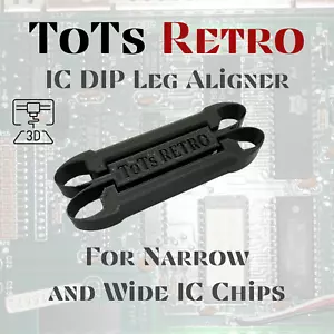 IC DIP Leg Aligner Blk per chip vintage 8 bit, Commodore 64, 128 e altro - Foto 1 di 3