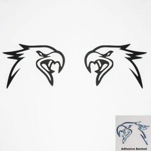 Fits 2pc Black HellHawk Emblems fits Trackhawk Grand Cherokee Left - Right Side - Bild 1 von 2