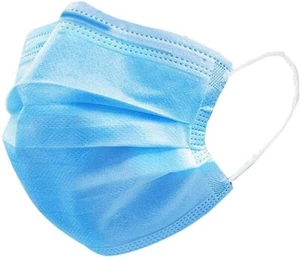 100 3-Ply Blue Medical Disposable Mouth Face Masks Covers (2 Box of 50) - Picture 1 of 4