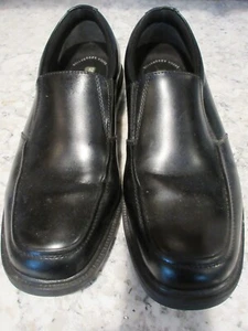 MEN'S NUNN BUSH BLACK LEATHER SLIP-ON LOAFERS SHOES SIZE 9W - Picture 1 of 3