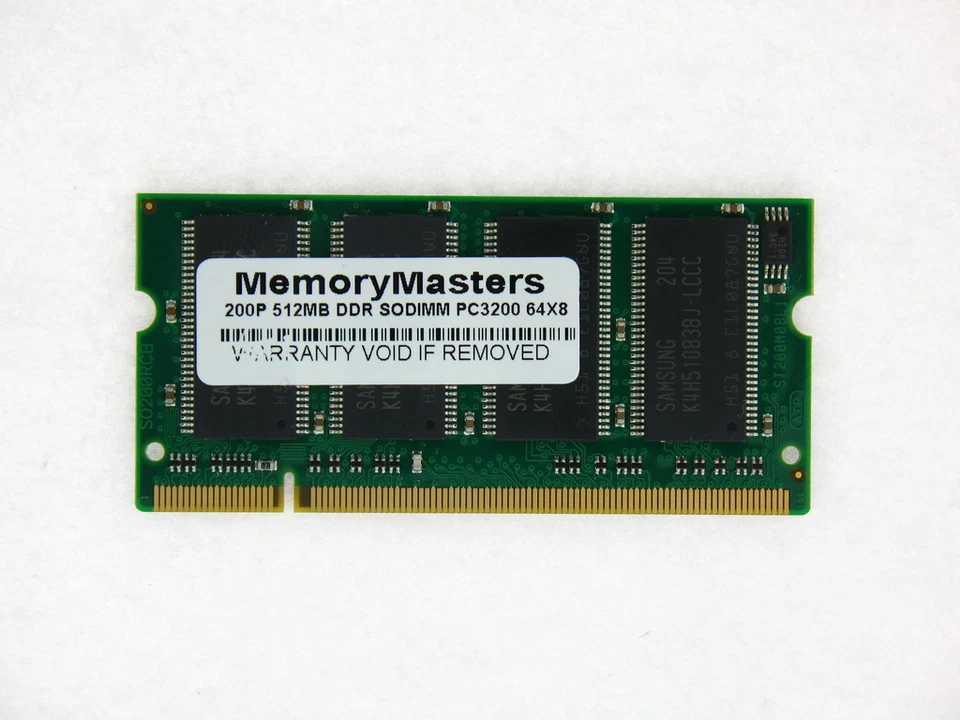 512MB PC3200S DDR-400MHZ 64X8 8CHIPS 200PIN SODIMM for Ricoh MP 4002 TESTED - Image 1 of 1