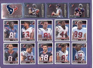 2012 Houston Texans Aufkleber Set ANDRE JOHNSON ARIAN FOSTER J J WATT BEN TATE - Bild 1 von 1