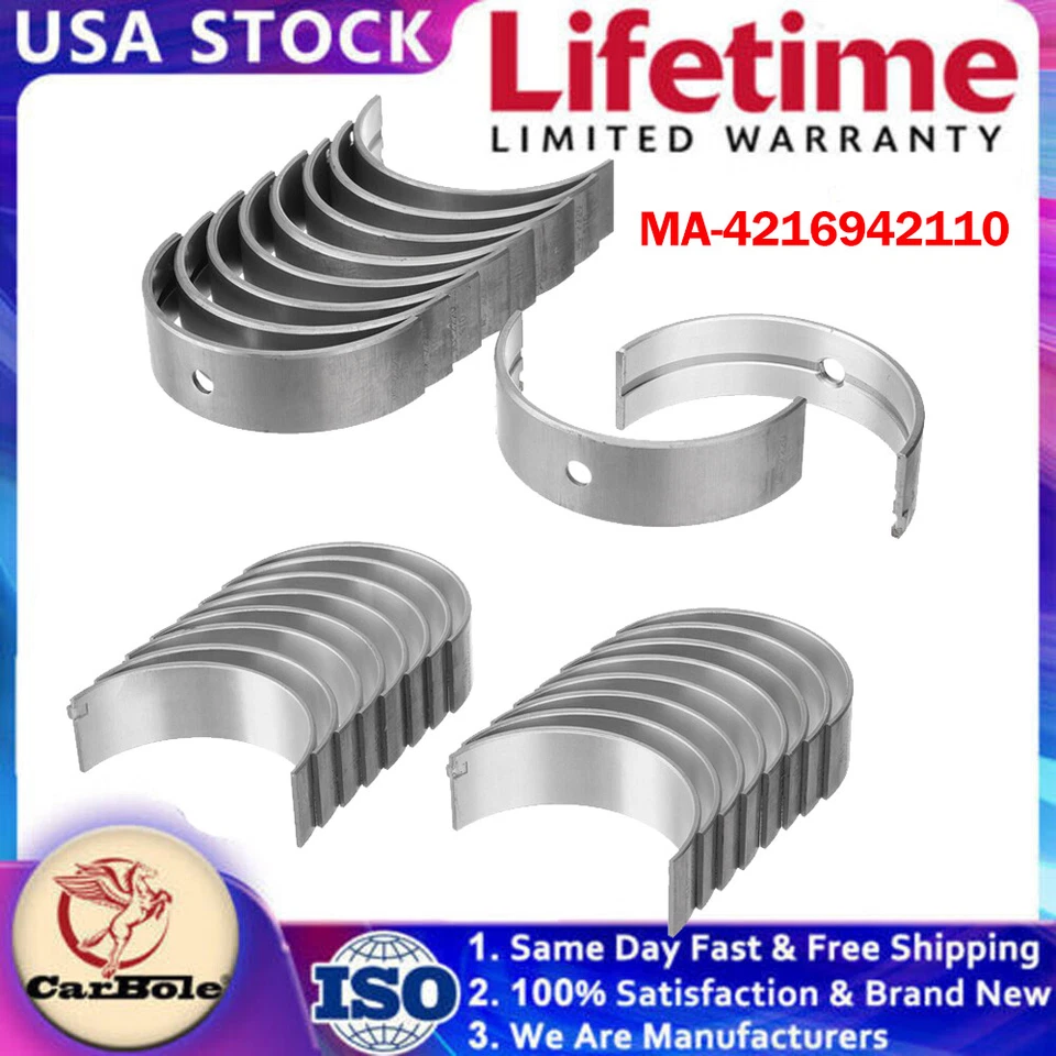 Main & Rod Bearings Set For 2003-2015 Chrysler 300 Dodge Ram Jeep 5.7L 6.1L 6.4L - Image 1 of 4