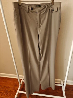 Pantalones de vestir Eddie Bauer Mercer Fit beige para mujer 14 altos, pierna recta, forrados Foto 1 de 4