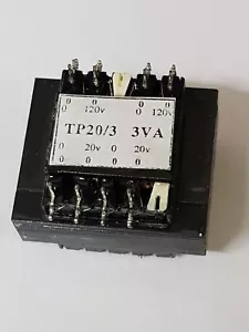 PCB 240V NETZ DUAL 120V EINGANG TRANSFORMATOR 3VA DUAL SEKUNDÄR 20 V PCB HALTERUNG - Bild 1 von 2