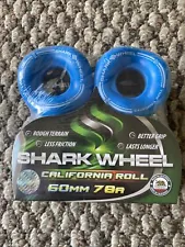 Shark Wheels Skateboard Cruiser Sidewinder 60mm 78a Color Blue New!
