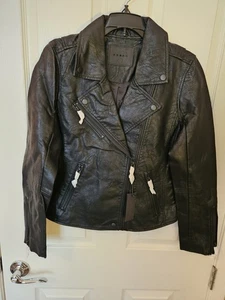 Giacca Moto Donna BlankNyc Nera Onice Ecopelle Full Zip Nuova con Scatola, Taglia S - Foto 1 di 8