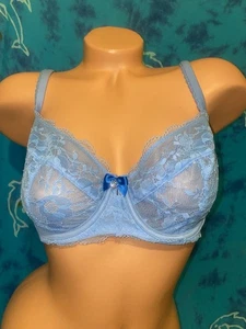 Victoria’s Secret 2016 Blue Lace Sexy Body By Victoria Unlined Demi Bra 34DD - Picture 1 of 9