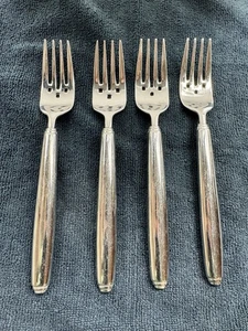 Oneida Obelus (Octave) 4 Salad Forks - Old stock USA made - Picture 1 of 13