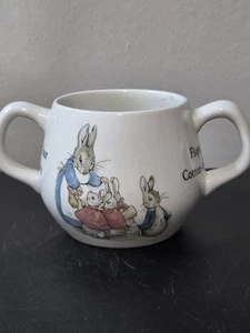 Wedgwood England Peter Rabbit Beatrix Potter Double Handle Child Cup Mug Classic - Picture 1 of 8